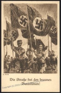 3rd Reich Germany 1930 SA Brown Batallion Propaganda Cover UNUSED 111779