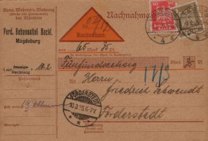 Magdeburg German Cash On Delivery Nachnahme Old Postcard