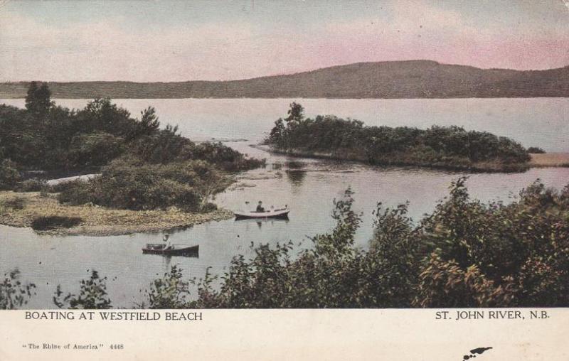 Boating at Westfield Beach St John River NB New Brunswick Canada pm 1907 - DB