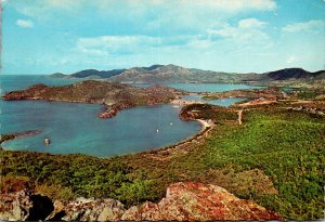 Antigua View From Shirley Heights Showing Nelson's Dockyard and Inn Hotel