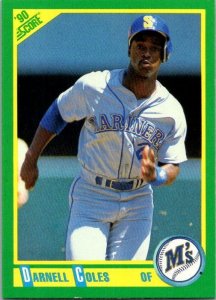 1990 Score Baseball Card Darnell Coles Seattle Mariners sk2658