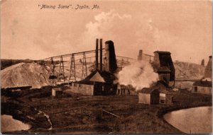 Postcard Mining Scene in Joplin, Missouri