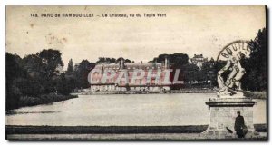 Old Postcard Park Rambouillet Chateau seen the Green Carpet