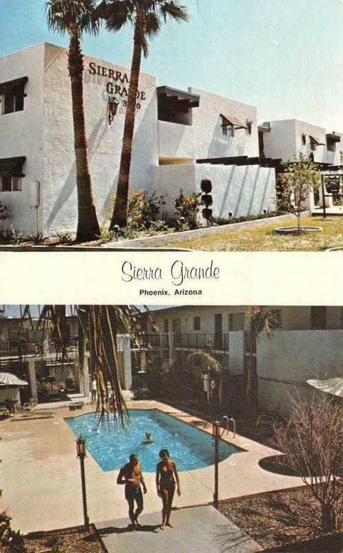 PHOENIX, Arizona AZ  SIERRA GRANDE APARTMENTS~E Pinchot  POOL Roadside  Postcard