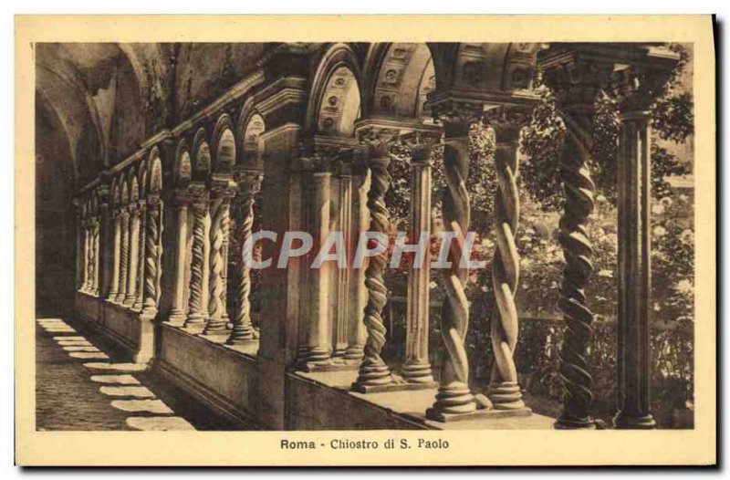 Old Postcard Roma Chiostro di S. Paolo