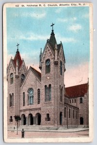 1918 St. Nicholas Roman Catholic Church Atlantic City New Jersey Posted Postcard 