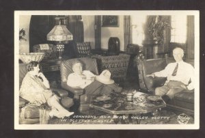 RPPC DEATH VALLEY CALIFORNIA SCOTTY'S CASTLE INTERIOR REAL PHOTO POSTCARD