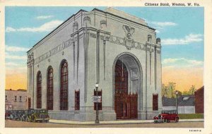 Citizens Bank Weston West Virginia 1930s linen postcard