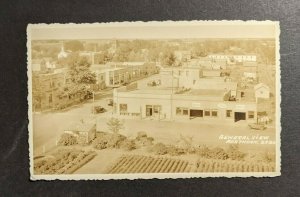 1938 General View Rosthern Sask Canada RPPC South Bend Washington to Beatrice NE