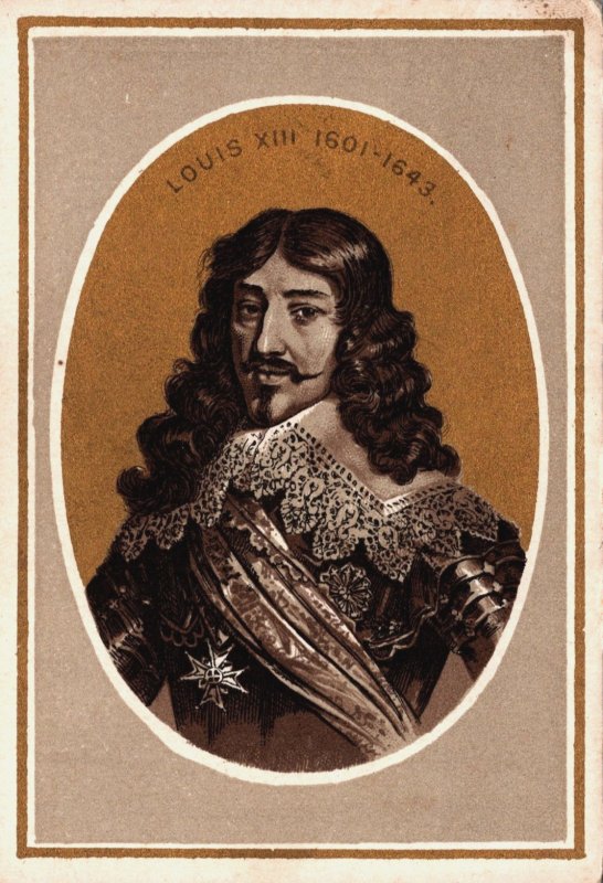 Victorian Trade Card Louis XIII 1601-1643 King of France L1