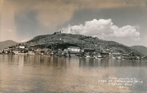 RPPC Isla Janitzio Lake Patzcuaro Mich. Mexico - Giant Statue Jose Maria Morelos
