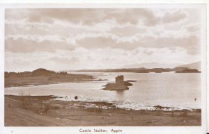 Scotland Postcard - Castle Stalker - Appin - Argyll - Real Photo - Ref 1212A