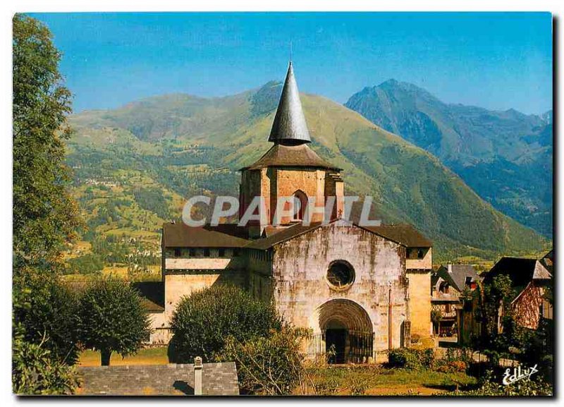 Postcard Modern Surroundings Hautes Pyrenees Argeles turf Saint Savin Abbey C...