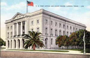 View of U.S. Post Office and Court House, Laredo TX Vintage Postcard L47