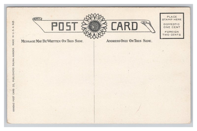 Abilene Kansas Masonic Temple Postcard