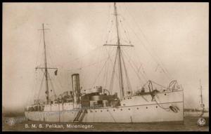 Germany WWI Navy Ship SMS Pelikan Minelayer  RPPC 70757