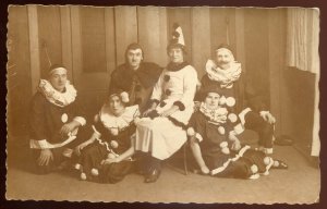 h2141 - NETHERLANDS Nijmegen 1910s Theatre Actors Clowns. Real Photo Postcard