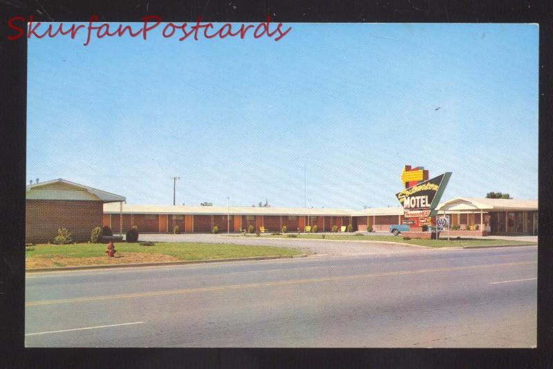 WEATHERFORD OKLAHOMA SOURHWESTERN MOTEL VINTAGE ADVERTISING POSTCARD