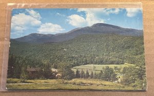 VINTAGE 1962 USED POSTCARD - MT WASHINGTON, SEEN FROM PINKHAM NOTCH, N.H.