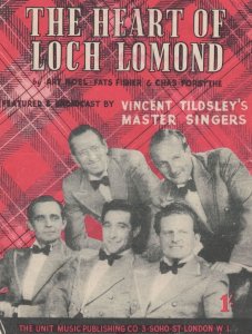 The Heart Of Loch Lomond Vincent Tildsleys 1940s Sheet Music