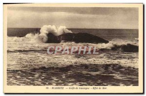Old Postcard Biarritz Gulf Gascone Effect Sea