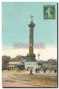 Old Postcard Place Paris July Column Bastille