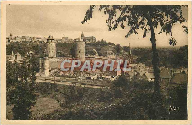 Old Postcard Fougeres (Ille et Vilaine) Brittany La Douce France City High de...