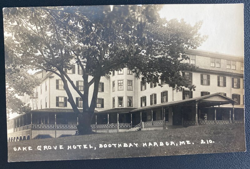 Mint USA Real Picture Postcard Cake Grove Hotel Booth Bay Harbor ME