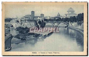 Old Postcard Roma Il Tevere E L Tiberina