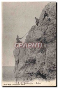 Old Postcard Climbing A climb to Saleve