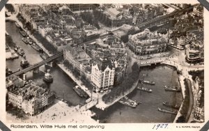 Postcard Real Photo Witte Huis Mit Omgeving White House Rotterdam Netherlands