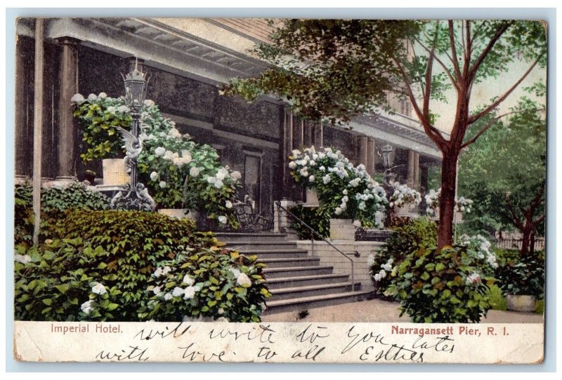 1906 Imperial Hotel Exterior Narragansett Pier Rhode Island RI Posted Postcard