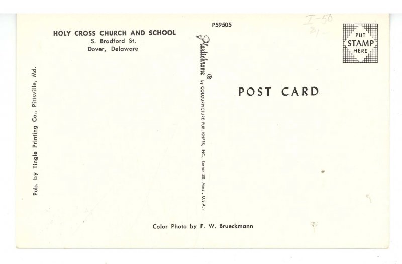 DE - Dover. Holy Cross Church & School