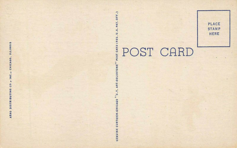 Chicago IL Merchandise Mart Largest Building Comic Linen Curt Teich Postcard