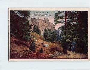 Postcard Castle Rock, South Cheyenne Canon, Colorado Springs, Colorado