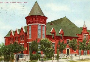 Postcard Antique View of Public Library in Helena, MT.          P5