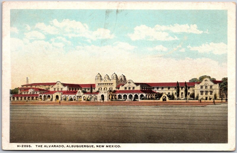The Alvarado Albuquerque New Mexico NM Boardwalk & Buildings Landmark Postcard