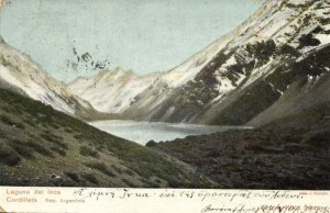 chile, Laguna del Inca, Cordillera, Rep. Argentina (1907) Postcard