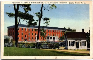 Postcard NY Castle Point US Veterans Hospital Male Employees Quarters