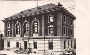 D4/ Fergus Falls Minnesota RPPC Postcard 1909 Government Building Post Office