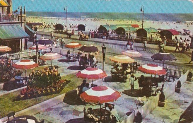 New Jersey Atlantic City Dennis Hotel Terrace 1954