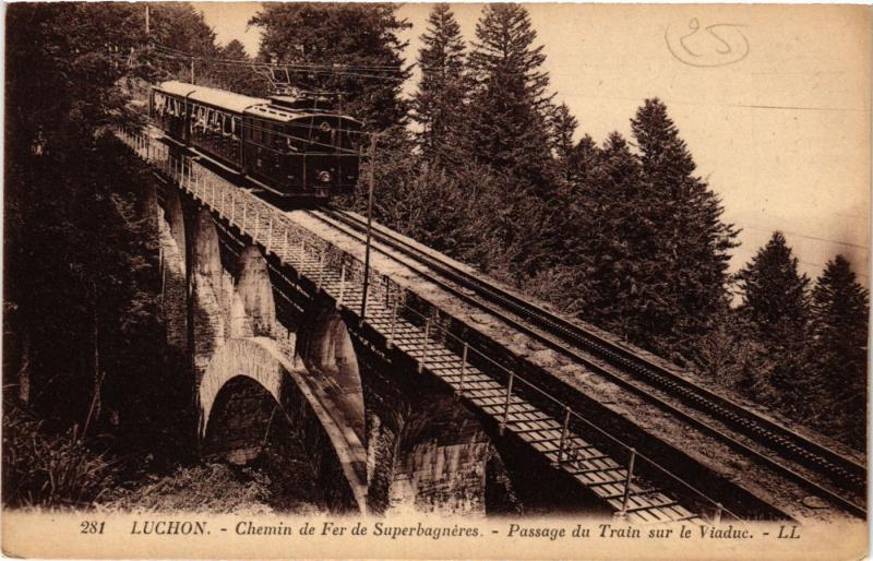CPA LUCHON - Chemin de Fer de SUPERBAGNERES - Passage du Train (255972)