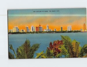 Postcard Skyline of Miami The Magic City Miami Florida USA
