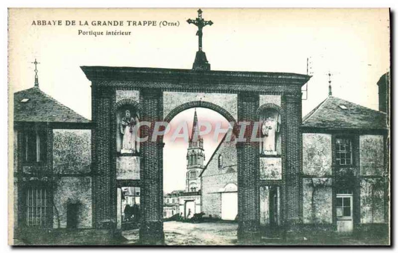 Postcard Abbey De La Grande Trappe Portico Interior