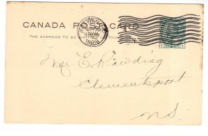 Canada Postal Stationery Postcard 1 C Edward Used 1909, Nova Scotia, Chronicle