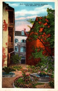 Louisiana New Orleans French Quarter Old Courtyard 1934