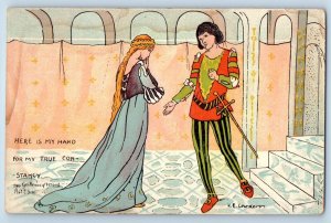 Cowderey Artist Signed Postcard Two Gentleman Of Verona Theater Shakespeare