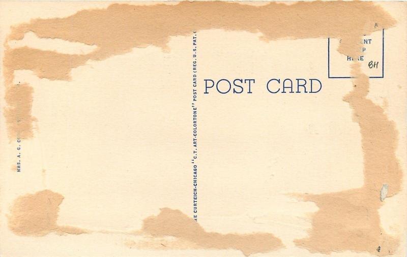 Indian River Michigan Indian River Cabins 1939 Linen Postcard