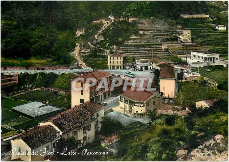 Modern Postcard La Cote flowers Panorama Latte