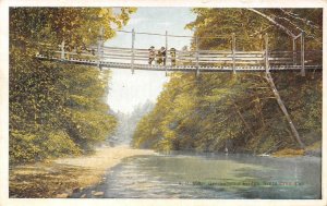 SANTA CRUZ, CA California  OVERHANGING BRIDGE~Wooden Footbridge c1920's Postcard